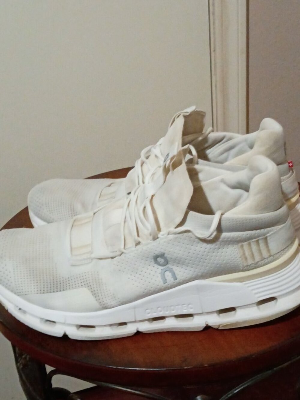On Cloudnova Womens Road Athletic Running Shoes Size 9 White Lace Up 26.98225 - Picture 8 of 13